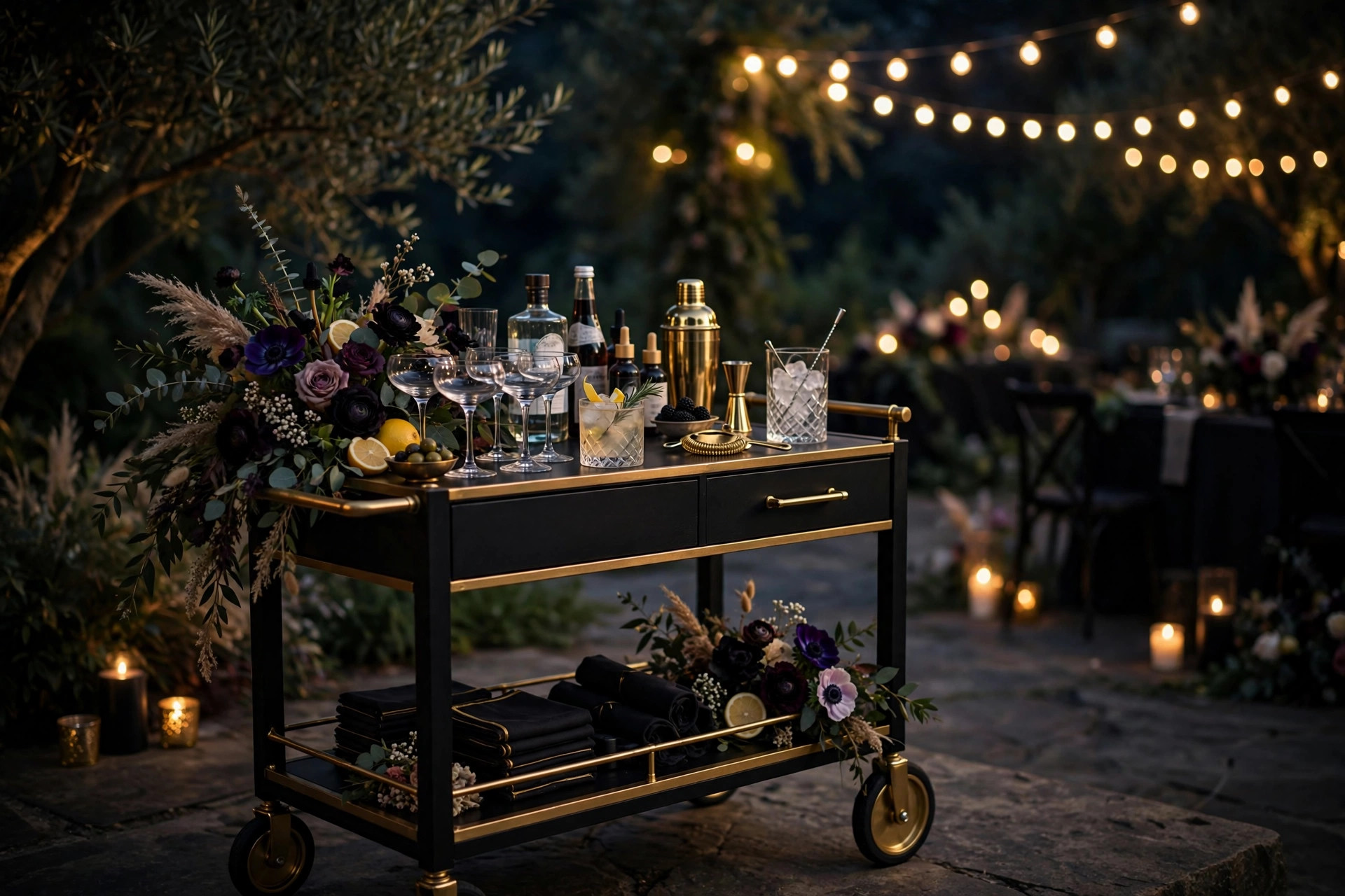 TipsyGypsy mobile bar at an evening event